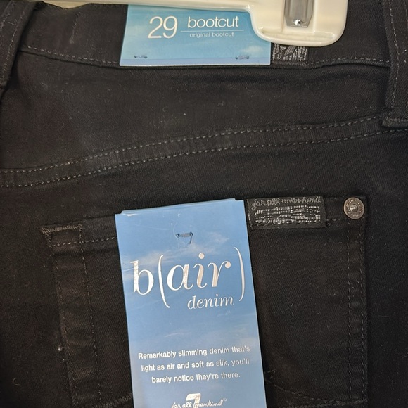 NWT ladies size 29/35 7 For All Mankind original bootcut Black jeans - Picture 3 of 11